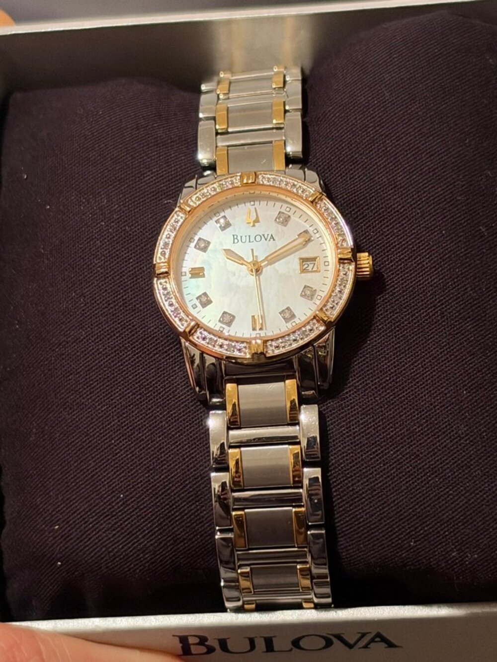 Bulova Women's Two-Tone Crystal Mother of Pearl - New in Box